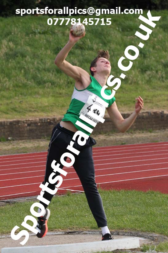Shot putt, North East Grand Prix No. 1, Monkton on Wednesday, April 28th, 2021. Photo: David T. Hewitson/Sports for All Pics